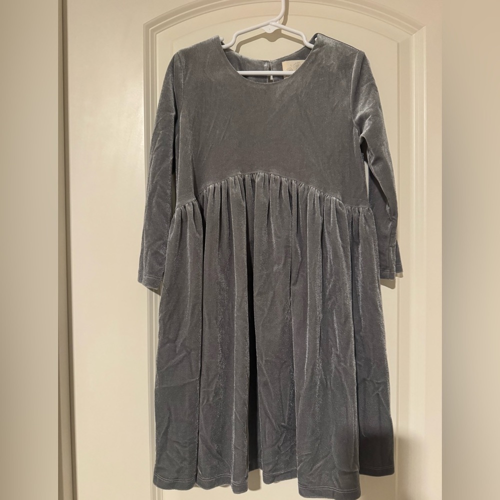 Vignette Velvet Grey Dress